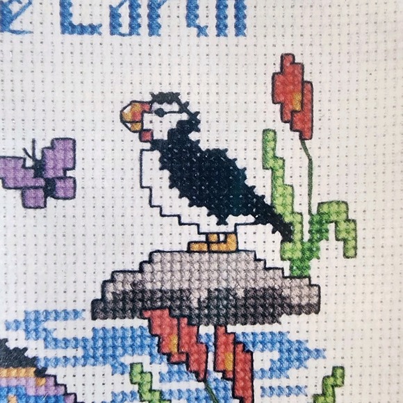 DIMENSIONS STITCHABLE Counted‎ Cross Stitch Kit 72121 Giraffe Lion Puffin Jungle - Picture 4 of 16